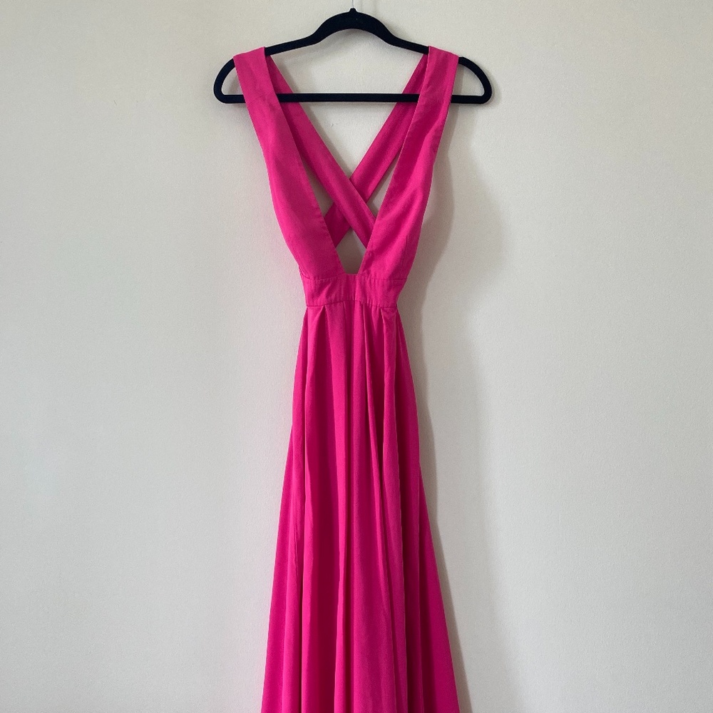 Jill Jill Stuart Fuchsia Cross Back Dress